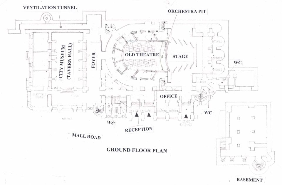 Gaiety Theater-Basement and Ground floor plan
