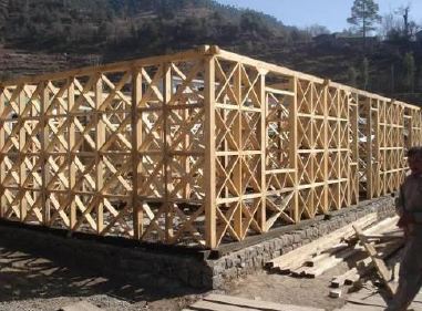 Frame for Dhajji dewari construction
