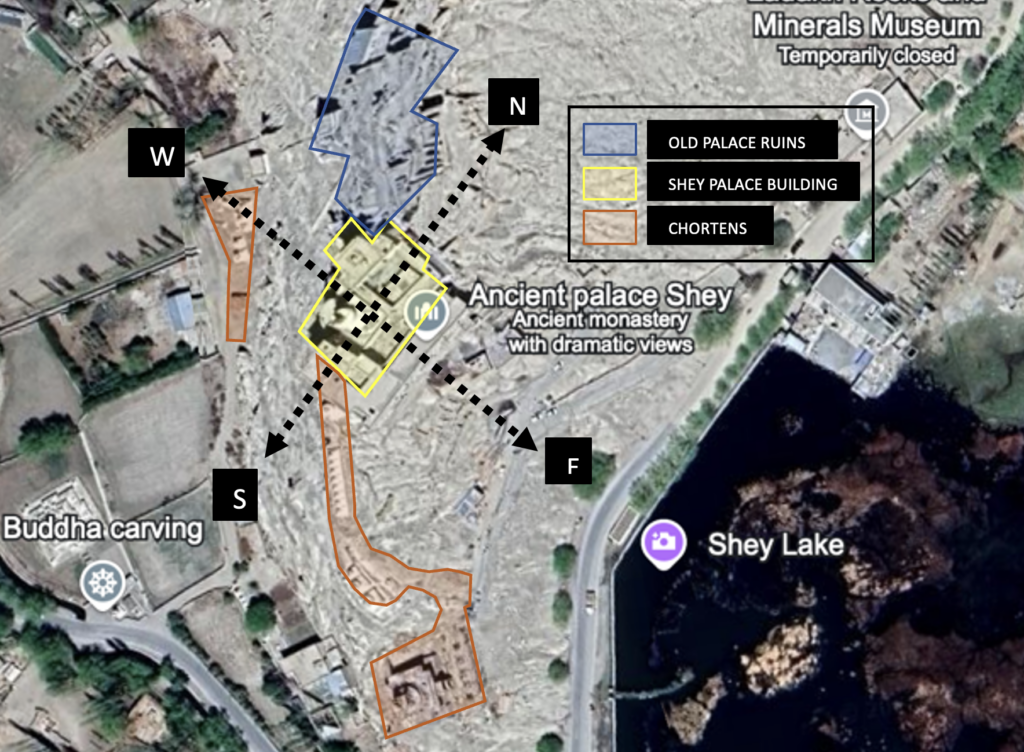 LOCATION OF SHEY PALACE, LEH LADAKH