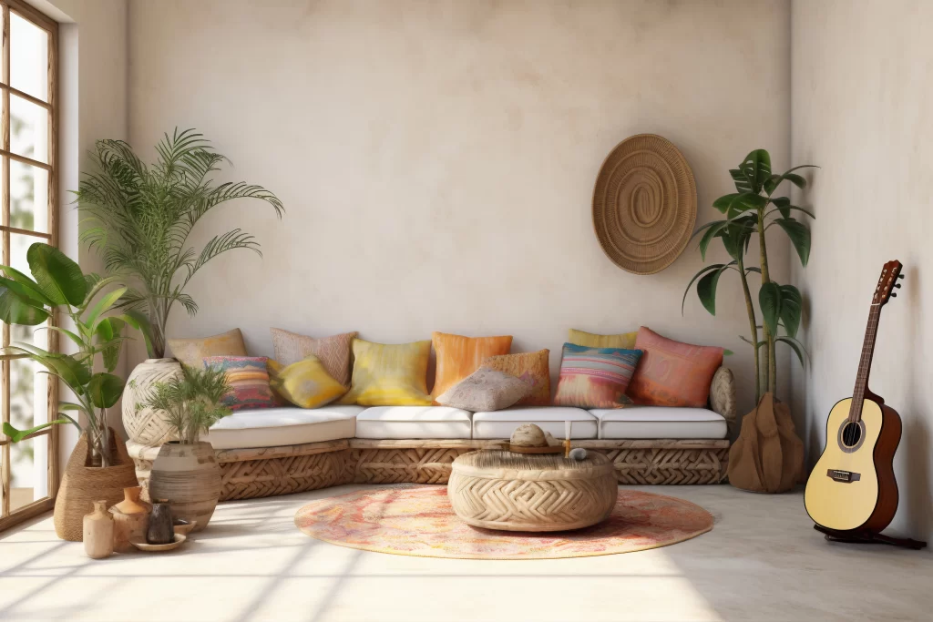 Scandi-Boho interiors color palatte