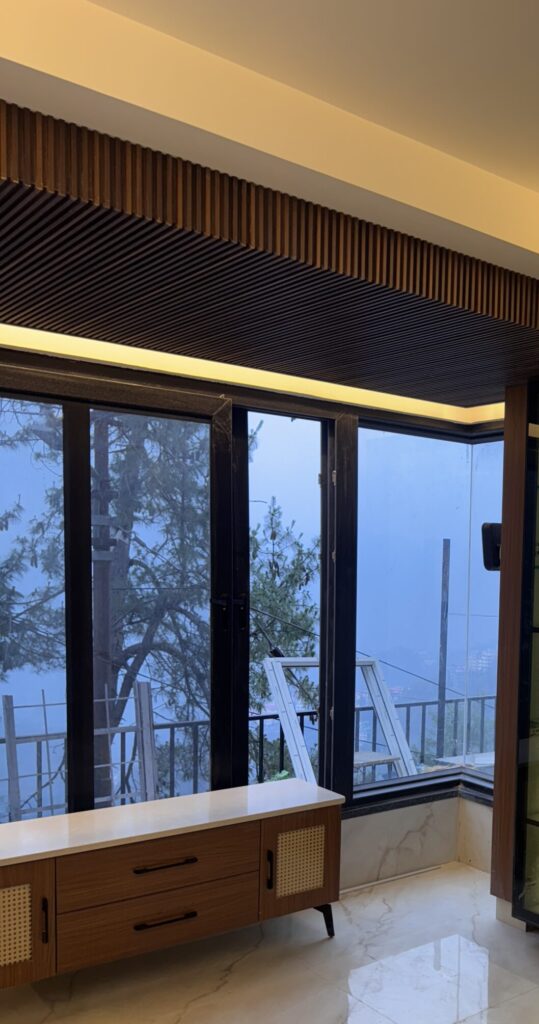 UPVC window in studio apartment